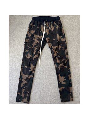 mnml Cargo Drawcord II Pants Mens L Woodland Camo Stacked Fit NWT
